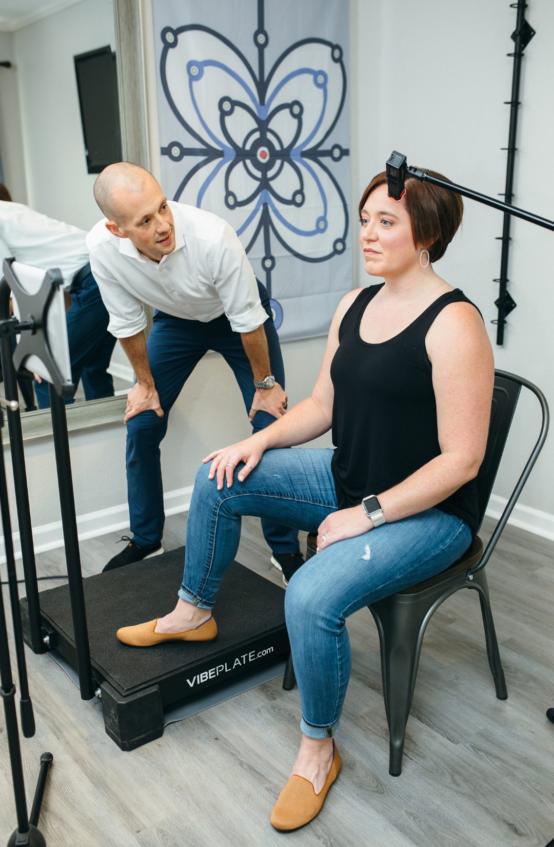 Woman Receiving treatment for Dizziness